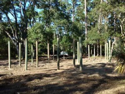 Another one done. Daufuski Island home foundation piles.