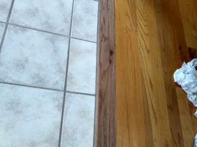 Here we have a small threshold install where the existing tile had cracked. Afte...