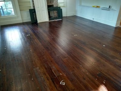 Out on Spring Island refinishing these beautiful antique heart pine floors. This...