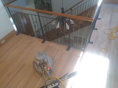 With such a satisfied client, we are now sanding and finishing the upstairs loft...