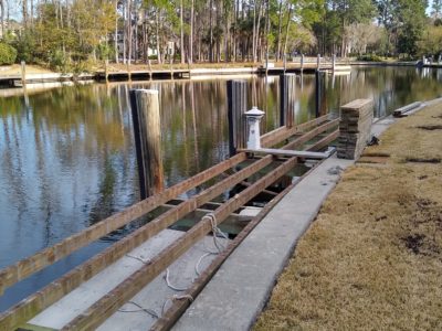 Here is a dock deck we have started out in Wexford plantation on Hilton Head Isl...